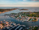 Drone photo over Marstrand