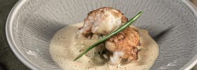 Food upon a plate. Luxurious feel.